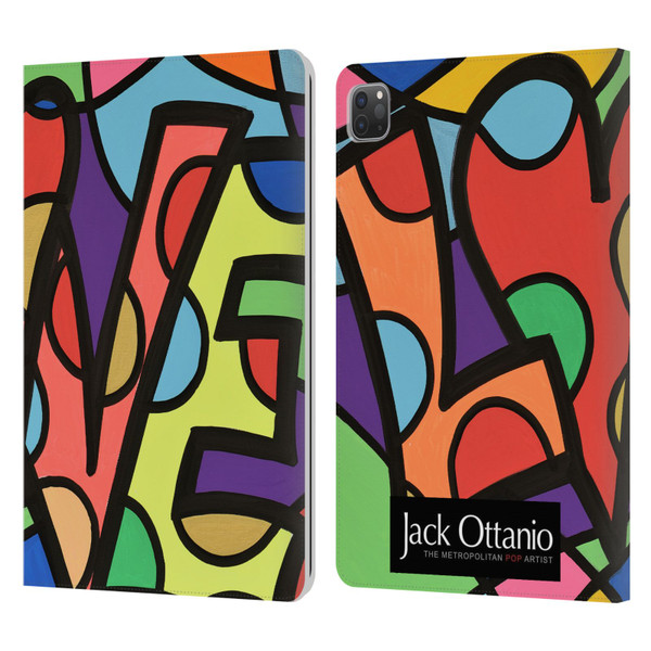 Jack Ottanio Art I Love The Love Leather Book Wallet Case Cover For Apple iPad Pro 11 2020 / 2021 / 2022
