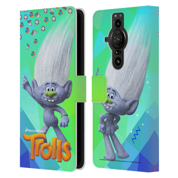 Trolls Snack Pack Guy Diamond Leather Book Wallet Case Cover For Sony Xperia Pro-I