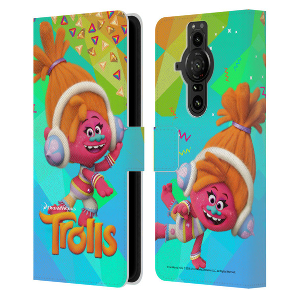 Trolls Snack Pack DJ Suki Leather Book Wallet Case Cover For Sony Xperia Pro-I