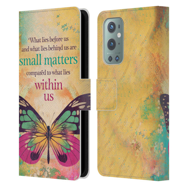 Duirwaigh Insects Butterfly 2 Leather Book Wallet Case Cover For OnePlus 9