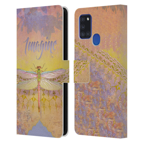 Duirwaigh Insects Dragonfly 2 Leather Book Wallet Case Cover For Samsung Galaxy A21s (2020)