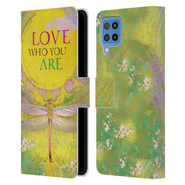 Duirwaigh Insects Dragonfly 3 Leather Book Wallet Case Cover For Samsung Galaxy F22 (2021)