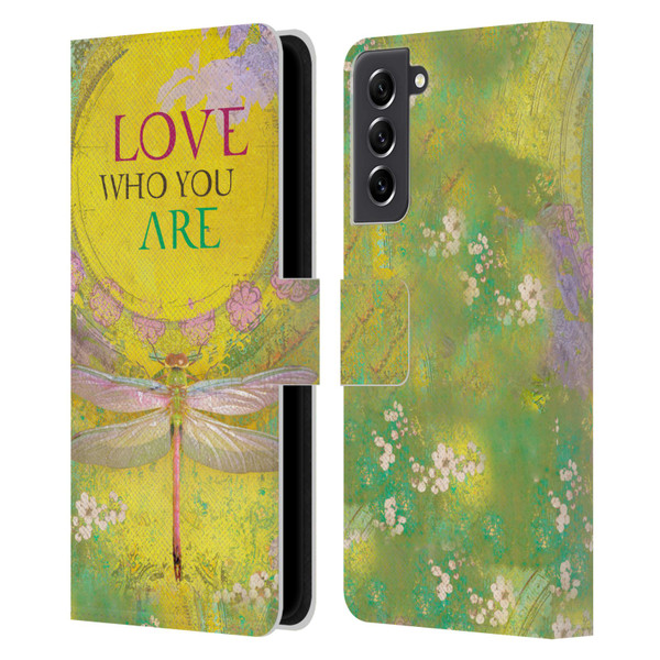 Duirwaigh Insects Dragonfly 3 Leather Book Wallet Case Cover For Samsung Galaxy S21 FE 5G