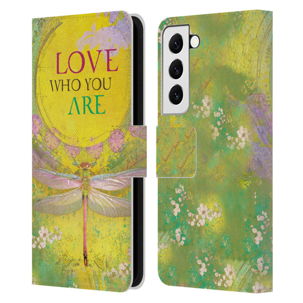 Duirwaigh Insects Dragonfly 3 Leather Book Wallet Case Cover For Samsung Galaxy S22 5G