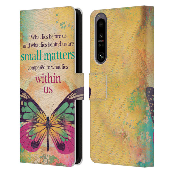 Duirwaigh Insects Butterfly 2 Leather Book Wallet Case Cover For Sony Xperia 1 IV