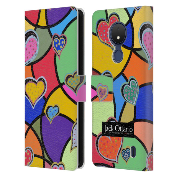 Jack Ottanio Art Hearts Of Diamonds Leather Book Wallet Case Cover For Nokia C21