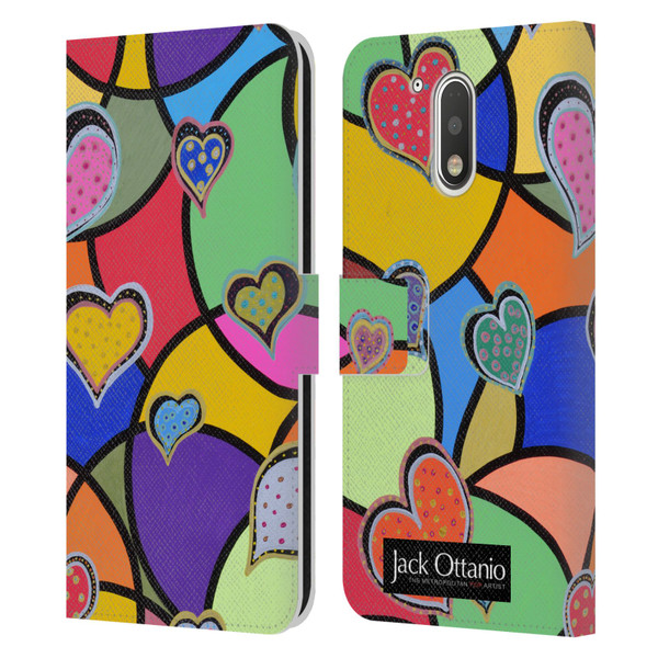 Jack Ottanio Art Hearts Of Diamonds Leather Book Wallet Case Cover For Motorola Moto G41
