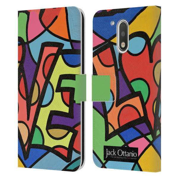 Jack Ottanio Art I Love The Love Leather Book Wallet Case Cover For Motorola Moto G41