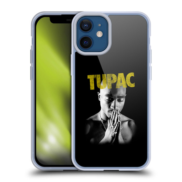 Tupac Shakur Key Art Golden Soft Gel Case for Apple iPhone 12 Mini
