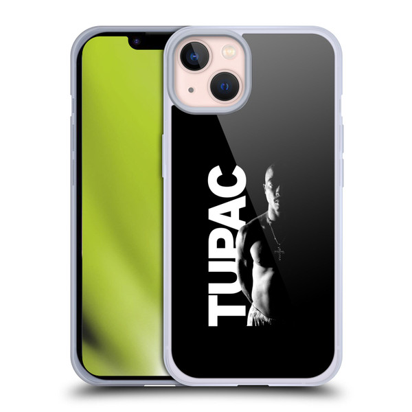 Tupac Shakur Key Art Black And White Soft Gel Case for Apple iPhone 13