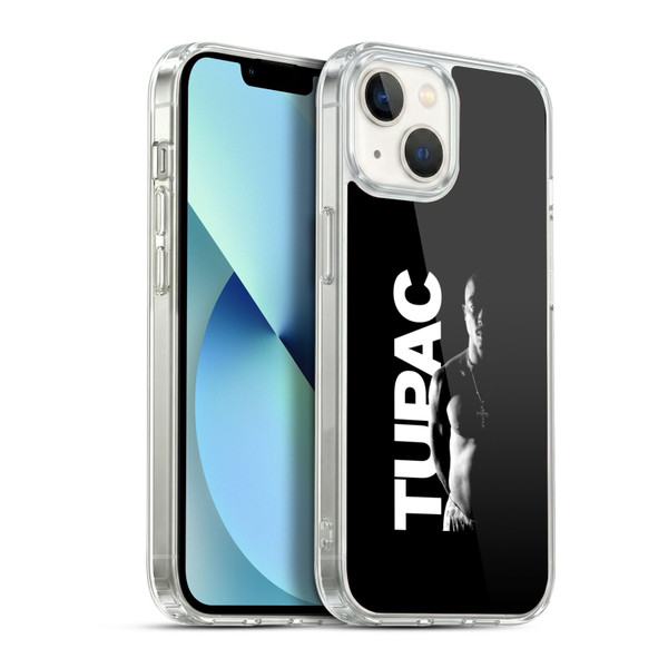 Tupac Shakur Key Art Black And White Soft Gel Case for Apple iPhone 13