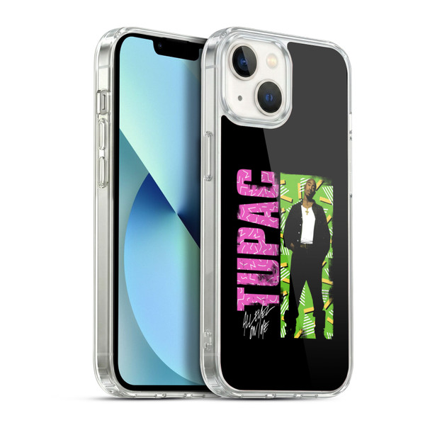 Tupac Shakur Key Art Distressed Look Soft Gel Case for Apple iPhone 13