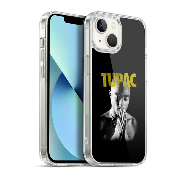 Tupac Shakur Key Art Golden Soft Gel Case for Apple iPhone 13