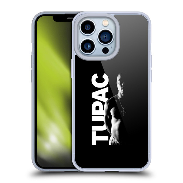Tupac Shakur Key Art Black And White Soft Gel Case for Apple iPhone 13 Pro