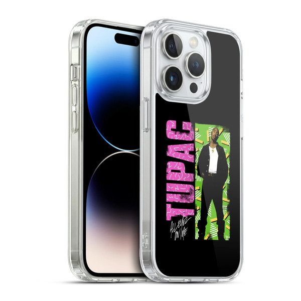 Tupac Shakur Key Art Distressed Look Soft Gel Case for Apple iPhone 13 Pro