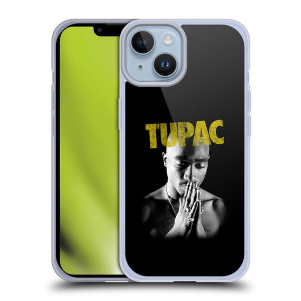 Tupac Shakur Key Art Golden Soft Gel Case for Apple iPhone 14