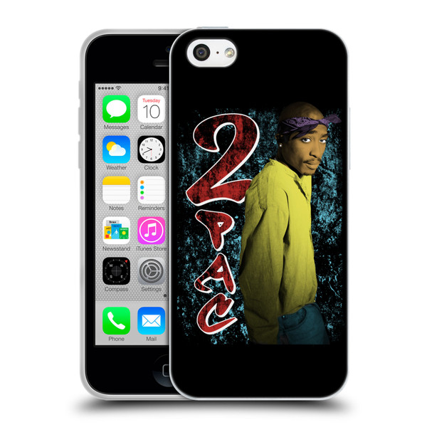 Tupac Shakur Key Art Vintage Soft Gel Case for Apple iPhone 5c