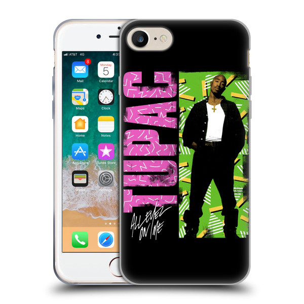 Tupac Shakur Key Art Distressed Look Soft Gel Case for Apple iPhone 7 / 8 / SE 2020 & 2022