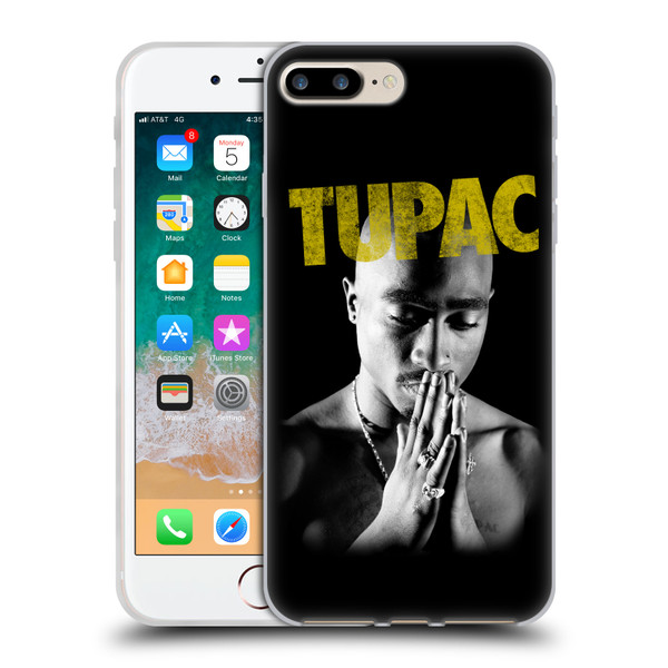 Tupac Shakur Key Art Golden Soft Gel Case for Apple iPhone 7 Plus / iPhone 8 Plus