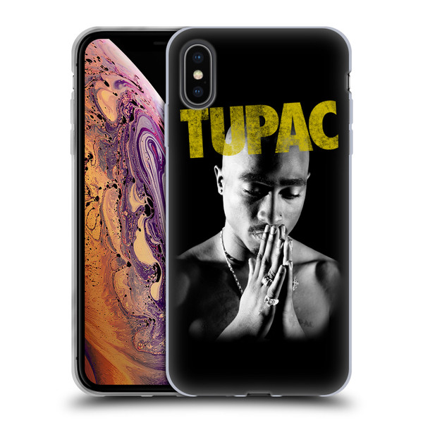Tupac Shakur Key Art Golden Soft Gel Case for Apple iPhone XS Max