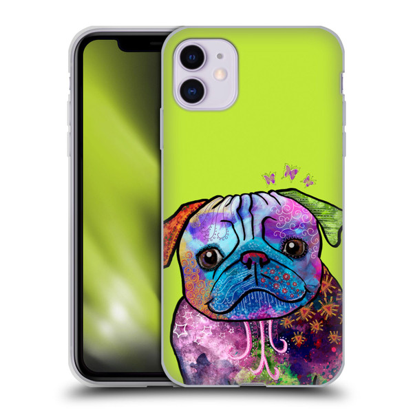 Duirwaigh Animals Pug Dog Soft Gel Case for Apple iPhone 11