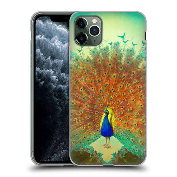 Duirwaigh Animals Peacock Soft Gel Case for Apple iPhone 11 Pro Max