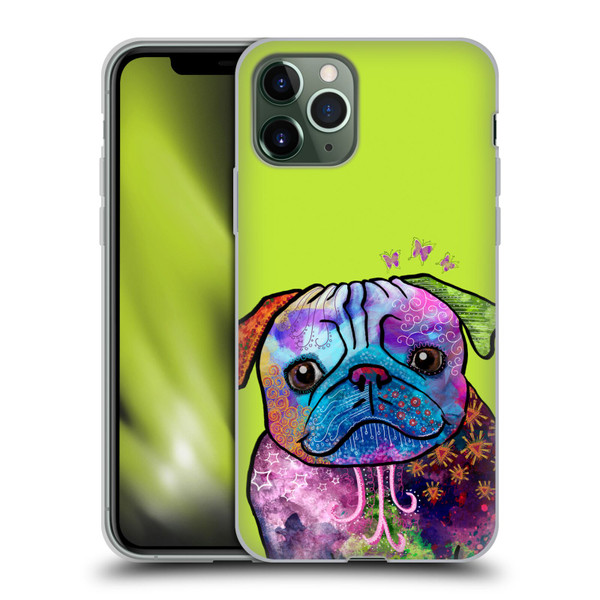 Duirwaigh Animals Pug Dog Soft Gel Case for Apple iPhone 11 Pro
