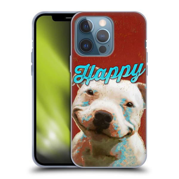 Duirwaigh Animals Pitbull Dog Soft Gel Case for Apple iPhone 13 Pro