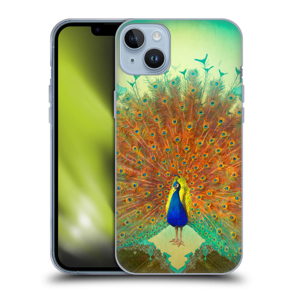 Duirwaigh Animals Peacock Soft Gel Case for Apple iPhone 14 Plus