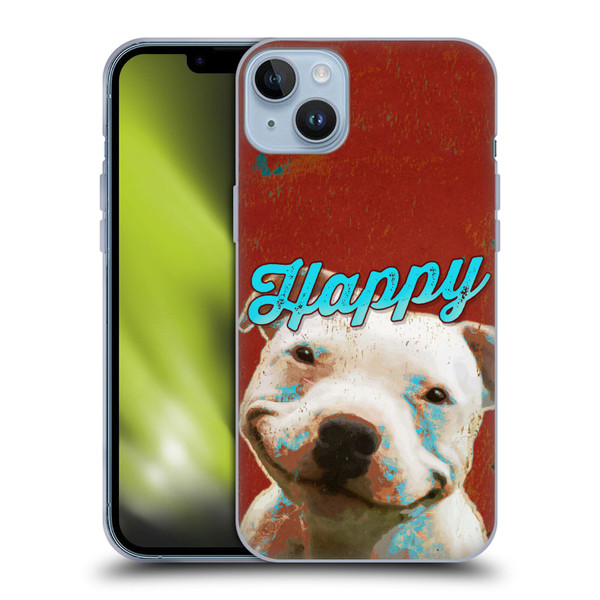 Duirwaigh Animals Pitbull Dog Soft Gel Case for Apple iPhone 14 Plus