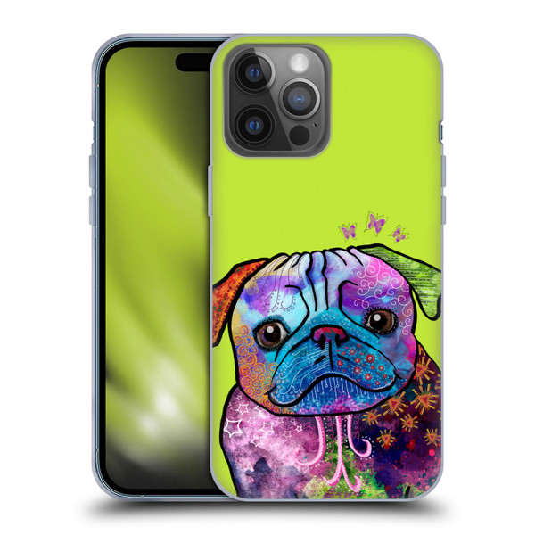 Duirwaigh Animals Pug Dog Soft Gel Case for Apple iPhone 14 Pro Max