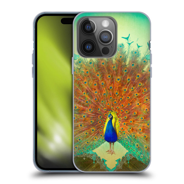 Duirwaigh Animals Peacock Soft Gel Case for Apple iPhone 14 Pro