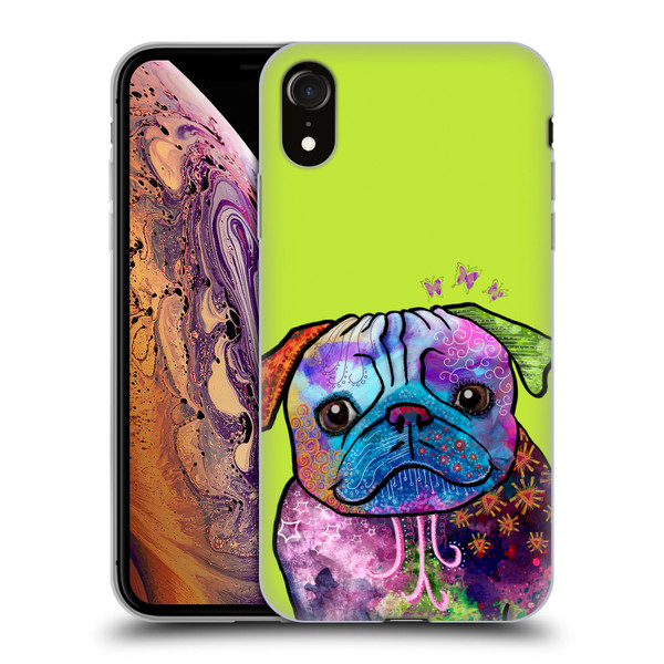 Duirwaigh Animals Pug Dog Soft Gel Case for Apple iPhone XR