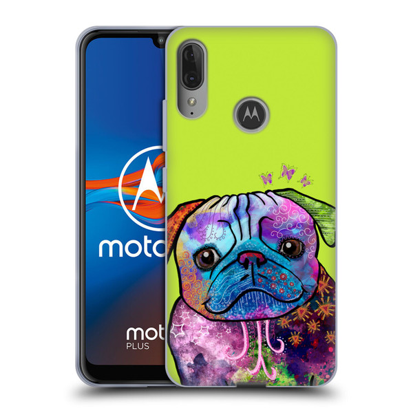 Duirwaigh Animals Pug Dog Soft Gel Case for Motorola Moto E6 Plus