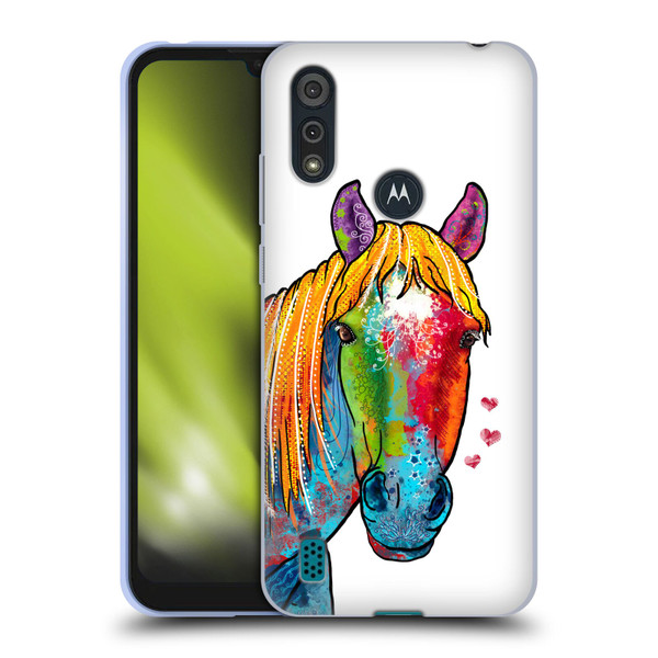 Duirwaigh Animals Horse Soft Gel Case for Motorola Moto E6s (2020)