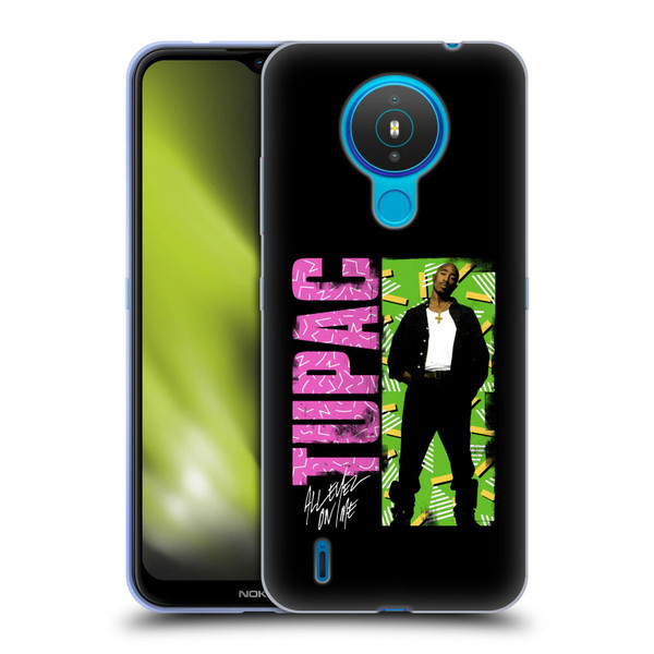 Tupac Shakur Key Art Distressed Look Soft Gel Case for Nokia 1.4