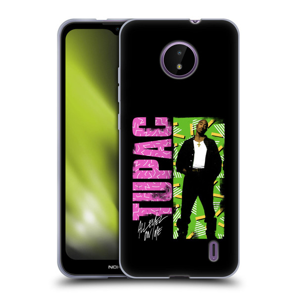 Tupac Shakur Key Art Distressed Look Soft Gel Case for Nokia C10 / C20