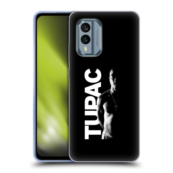 Tupac Shakur Key Art Black And White Soft Gel Case for Nokia X30