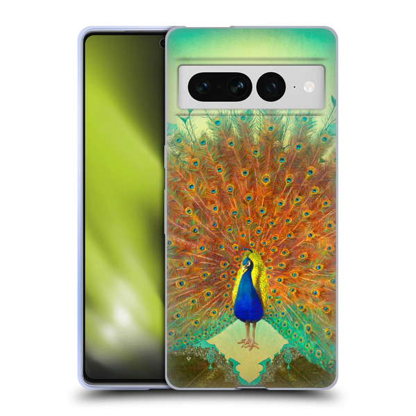 Duirwaigh Animals Peacock Soft Gel Case for Google Pixel 7 Pro