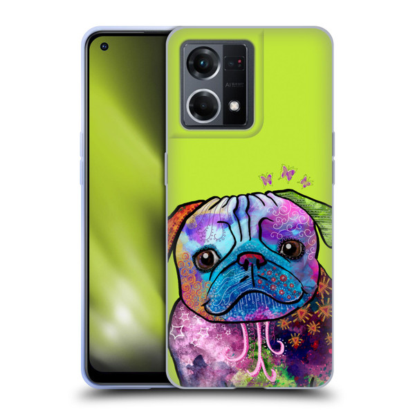 Duirwaigh Animals Pug Dog Soft Gel Case for OPPO Reno8 4G