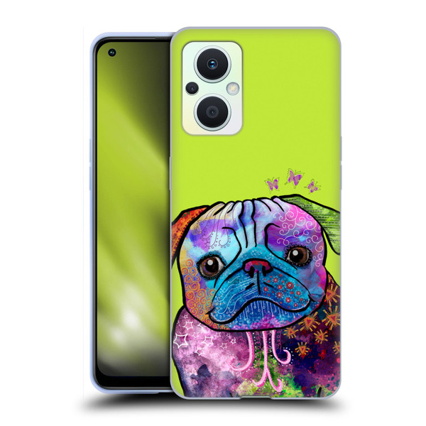 Duirwaigh Animals Pug Dog Soft Gel Case for OPPO Reno8 Lite