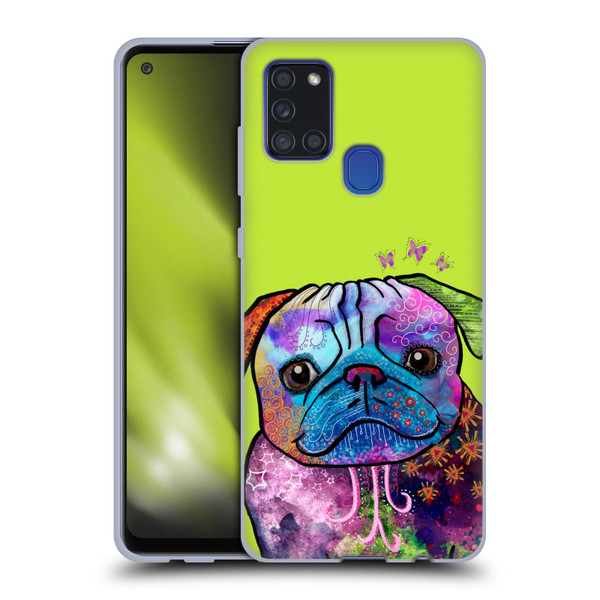 Duirwaigh Animals Pug Dog Soft Gel Case for Samsung Galaxy A21s (2020)