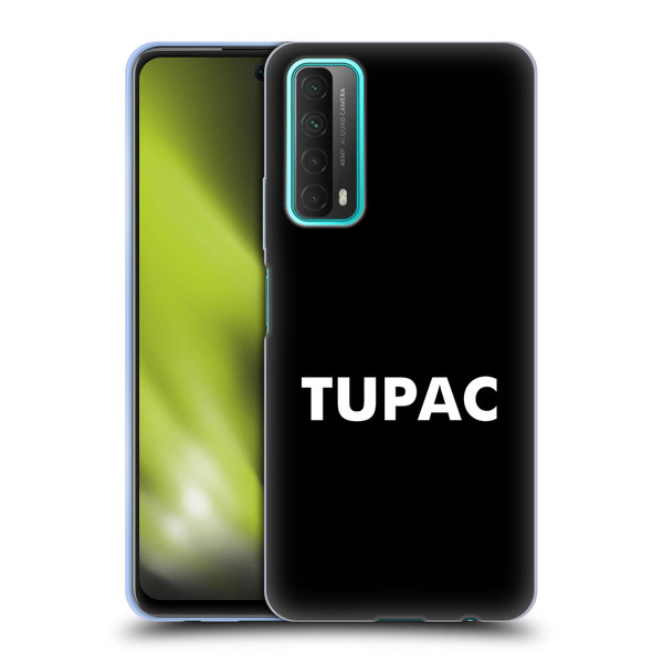 Tupac Shakur Logos Sans Serif Soft Gel Case for Huawei P Smart (2021)