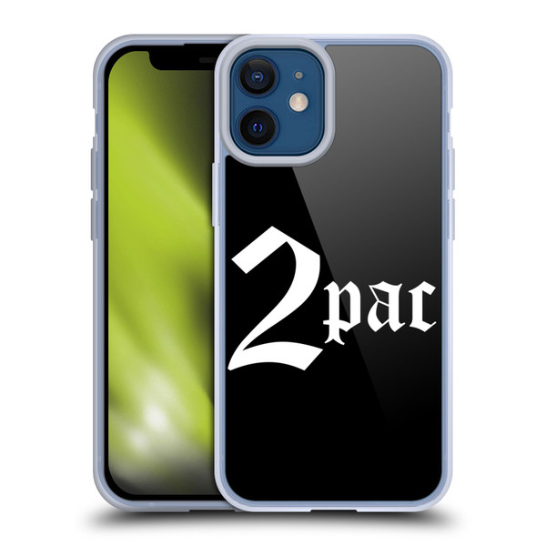 Tupac Shakur Logos Old English Soft Gel Case for Apple iPhone 12 Mini
