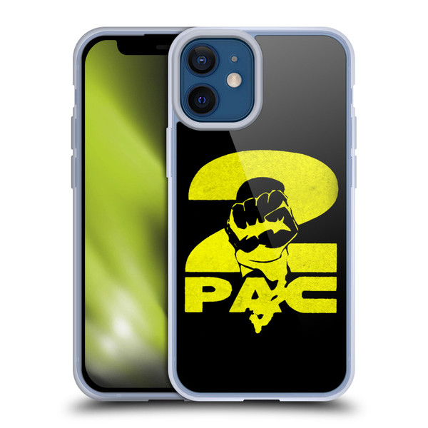 Tupac Shakur Logos Yellow Fist Soft Gel Case for Apple iPhone 12 Mini