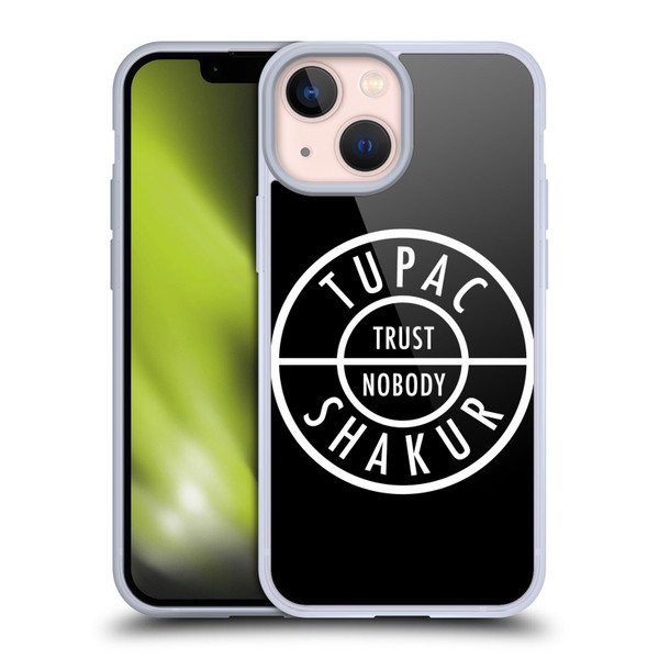 Tupac Shakur Logos Trust Nobody Soft Gel Case for Apple iPhone 13 Mini