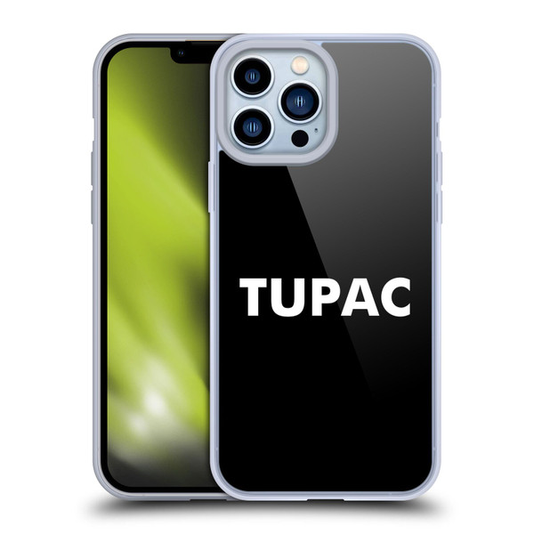 Tupac Shakur Logos Sans Serif Soft Gel Case for Apple iPhone 13 Pro Max