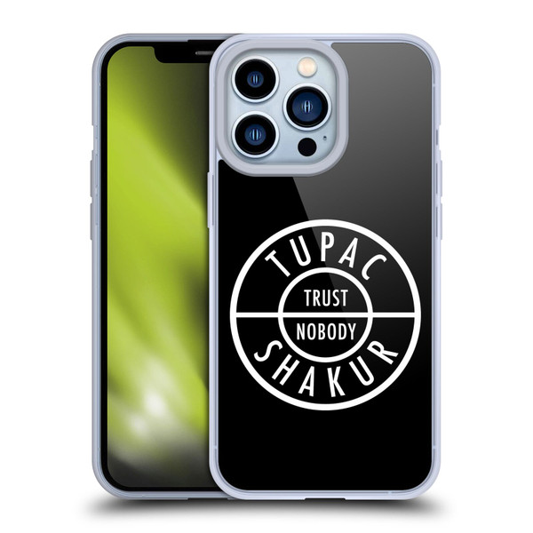 Tupac Shakur Logos Trust Nobody Soft Gel Case for Apple iPhone 13 Pro