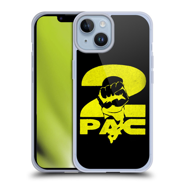 Tupac Shakur Logos Yellow Fist Soft Gel Case for Apple iPhone 14