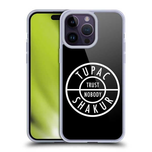 Tupac Shakur Logos Trust Nobody Soft Gel Case for Apple iPhone 14 Pro Max